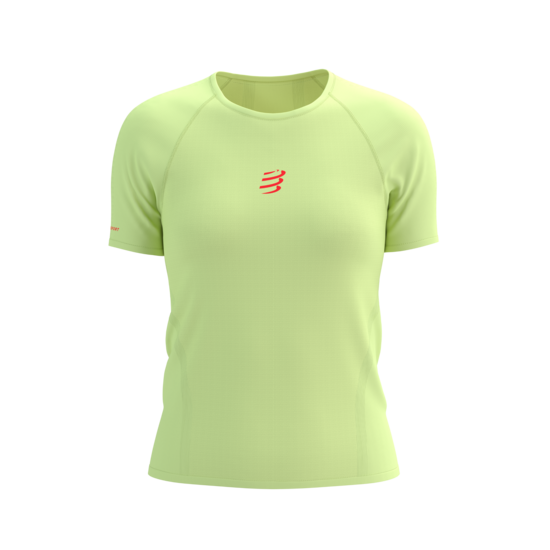 Compressport taku skriešanas sacensību krekls bez rāvējslēdzēja, sieviešu, gaiši zaļš